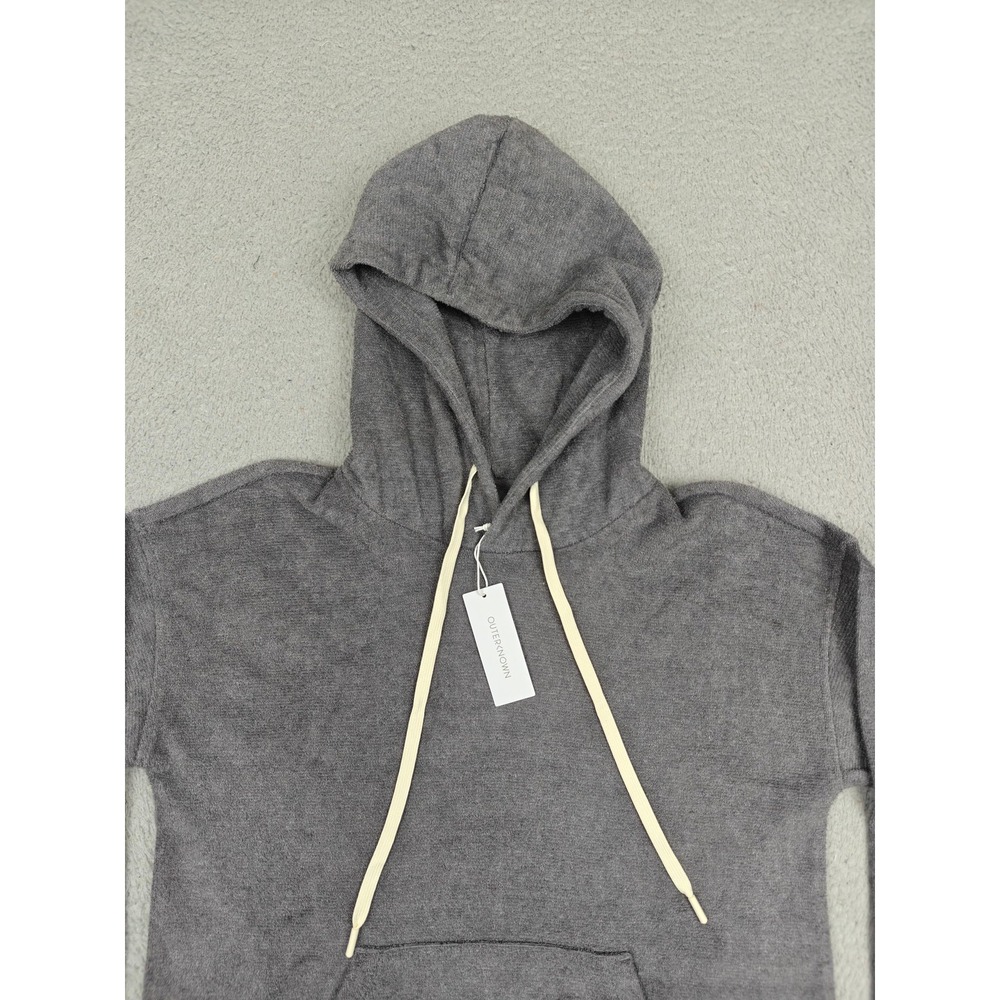 Outerknown Hoodie Womens Small Gray Terry Organic Cotton Pullover Sweatshirt New - Picture 2 of 9